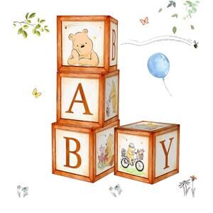 Vintage Winnie the Pooh baby shower Decorations Boxes